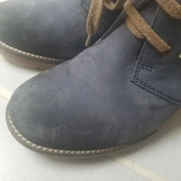 BROWNS blue lace up ankle booties tan 39 - Picture 10 of 10